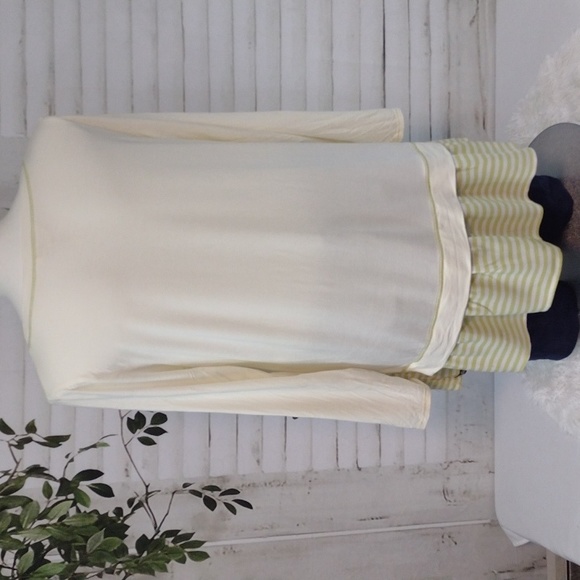 Matilda Jane Cream with Green Stripe Adjustable Tunic, Size XL - Picture 8 of 10